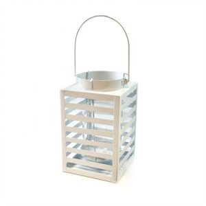 Lantern - White Metal Sml