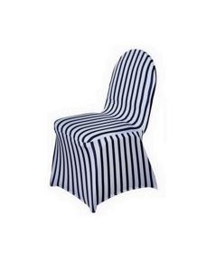 Linen - Chair Cover Black & White Stripe