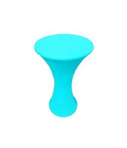 Linen - Bar Table Cover - Aqua Blue