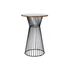 Wire Bar Table - Black - Timber Top