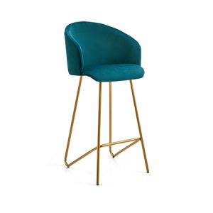 Elegance Bar Stool High-Back - Emerald Green